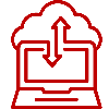 Cloud data transfer icon